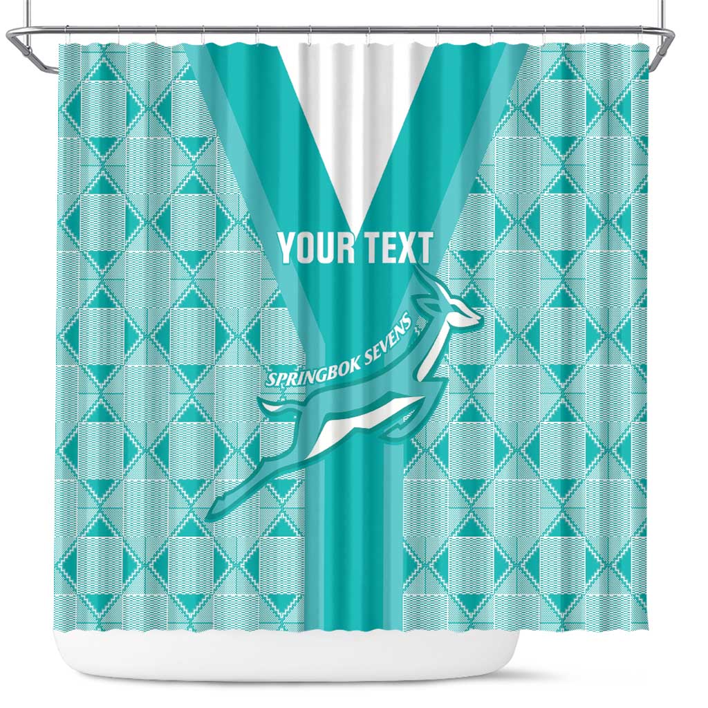 Custom South Africa Rugby Shower Curtain Go Champions Springboks - Teal Version LT14