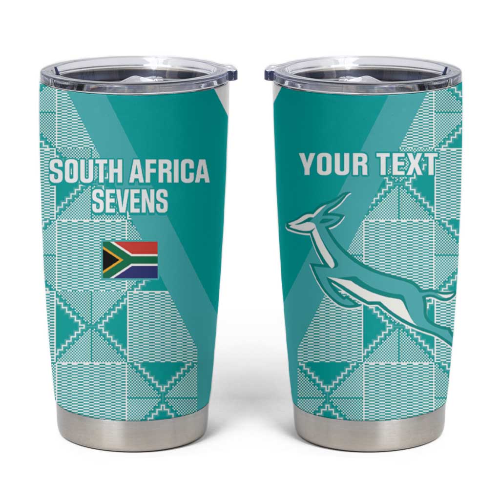 Custom South Africa Rugby Tumbler Cup Go Champions Springboks - Teal Version