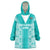 Custom South Africa Rugby Wearable Blanket Hoodie Go Champions Springboks - Teal Version