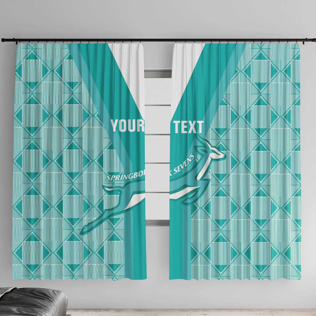 Custom South Africa Rugby Window Curtain Go Champions Springboks - Teal Version LT14