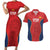 Custom Spain Rugby Couples Matching Short Sleeve Bodycon Dress and Hawaiian Shirt Go Champions Lions - Wonder Print Shop