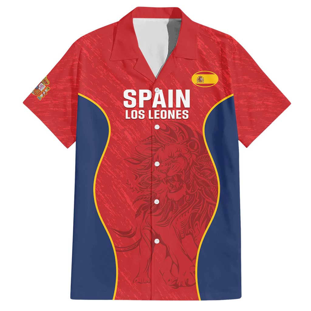 Custom Spain Rugby Hawaiian Shirt Go Champions Lions - Wonder Print Shop