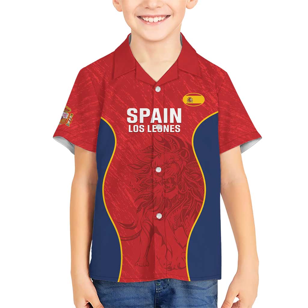 Custom Spain Rugby Kid Hawaiian Shirt Go Champions Lions - Wonder Print Shop