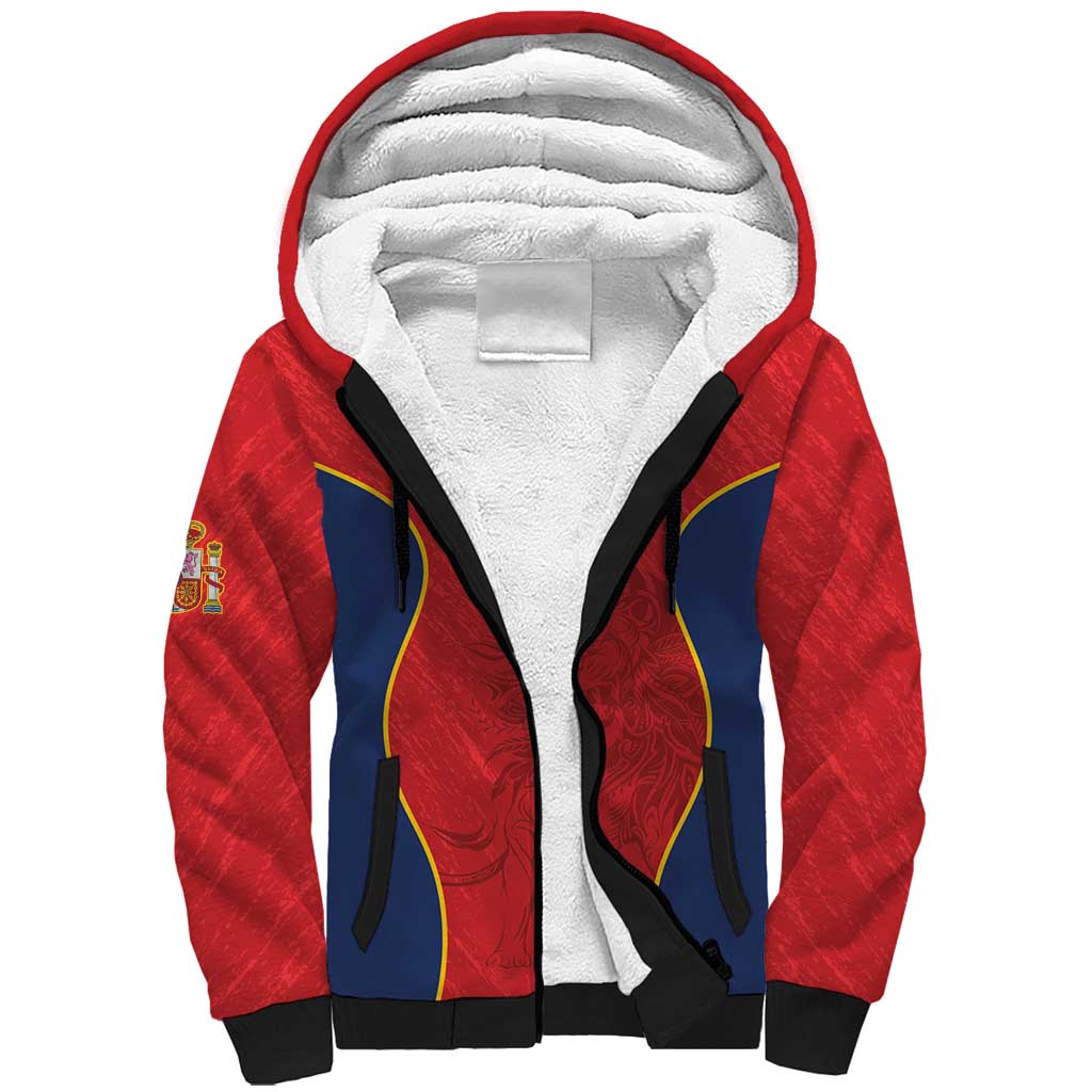 Custom Spain Rugby Sherpa Hoodie Go Champions Lions - Wonder Print Shop