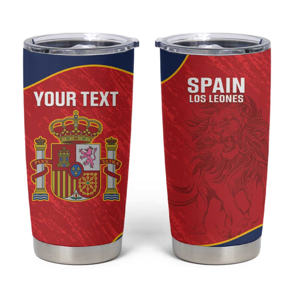 Custom Spain Rugby Tumbler Cup Go Champions Lions - Wonder Print Shop