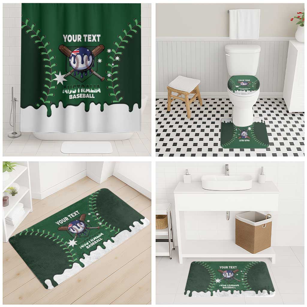 Australia 2026 Baseball Custom Bathroom Set Go Aussie Drip Style