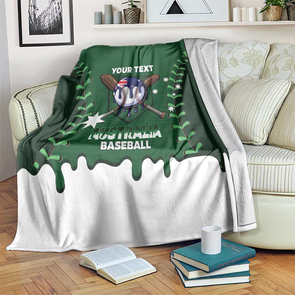 Australia 2026 Baseball Custom Blanket Go Aussie Drip Style