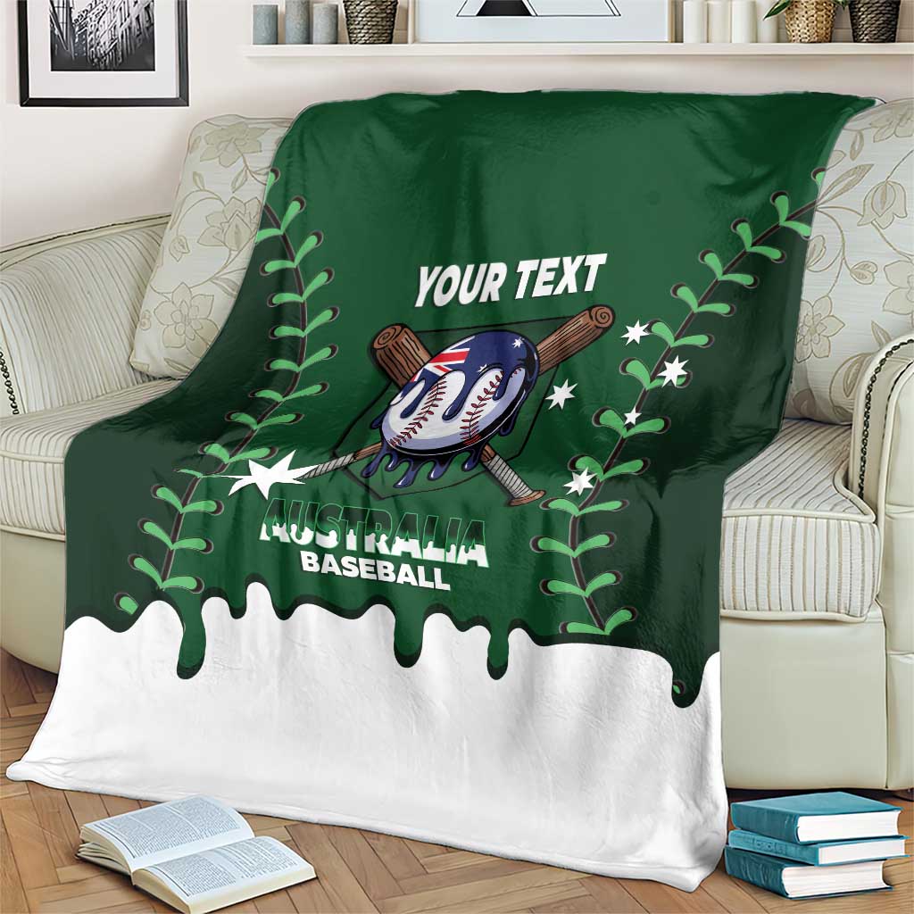 Australia 2026 Baseball Custom Blanket Go Aussie Drip Style