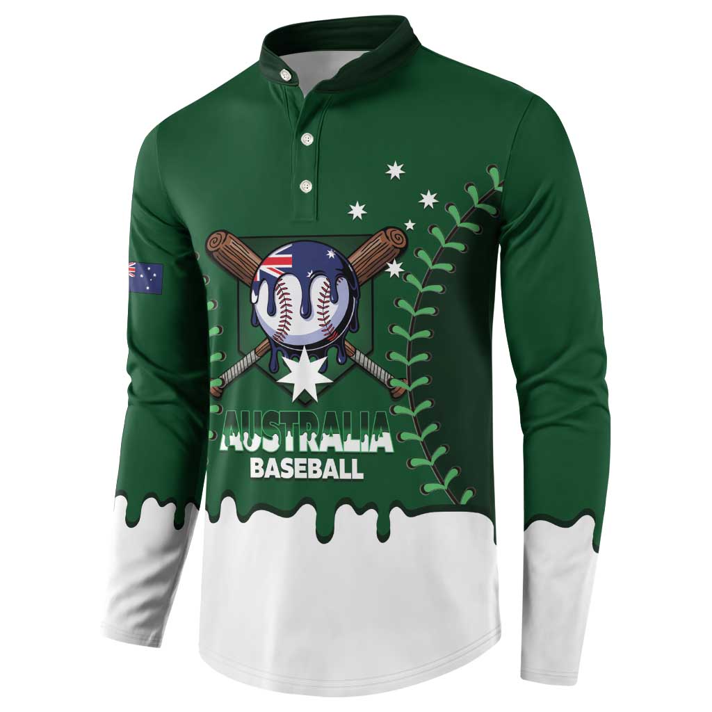 Australia 2026 Baseball Custom Button Sweatshirt Go Aussie Drip Style
