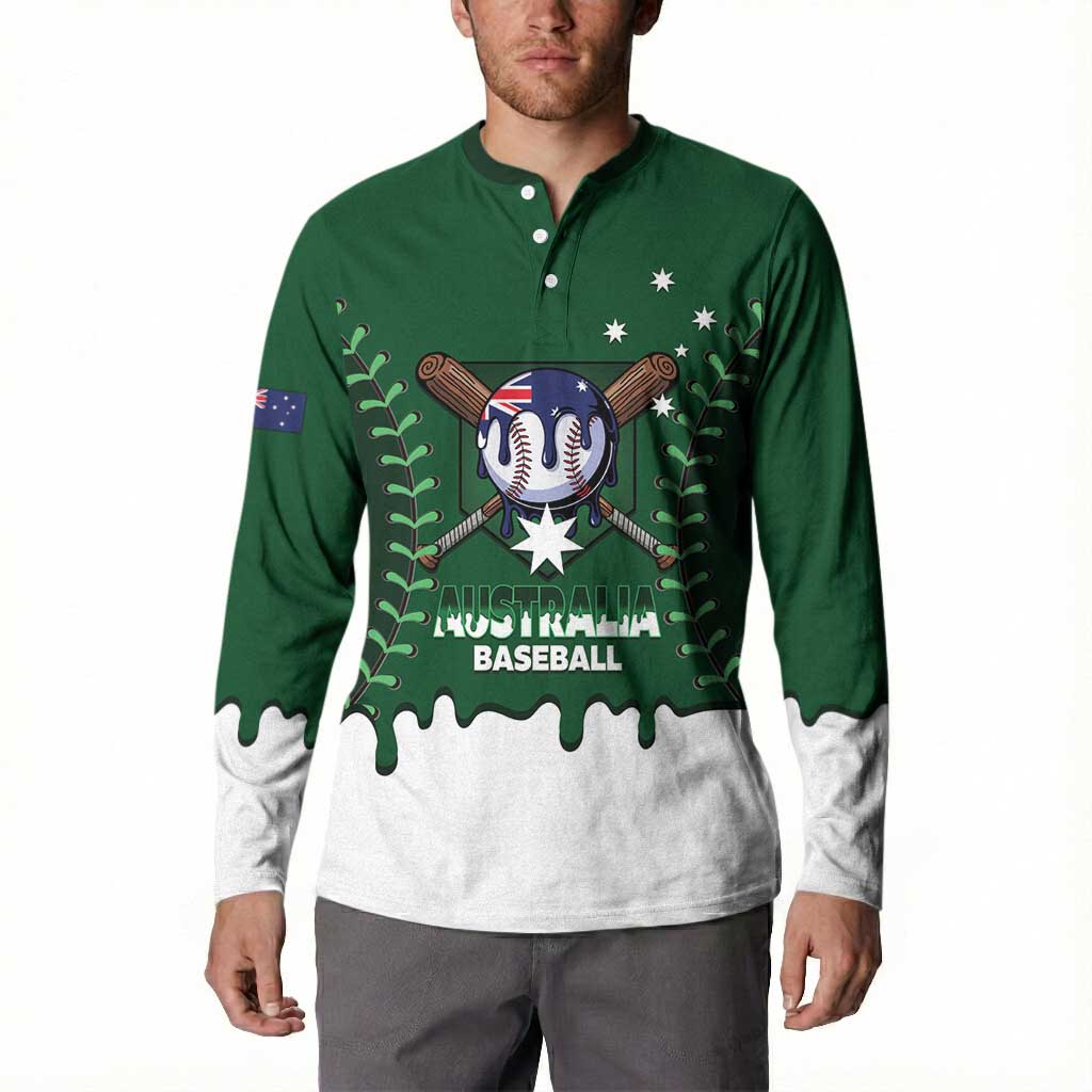 Australia 2026 Baseball Custom Button Sweatshirt Go Aussie Drip Style