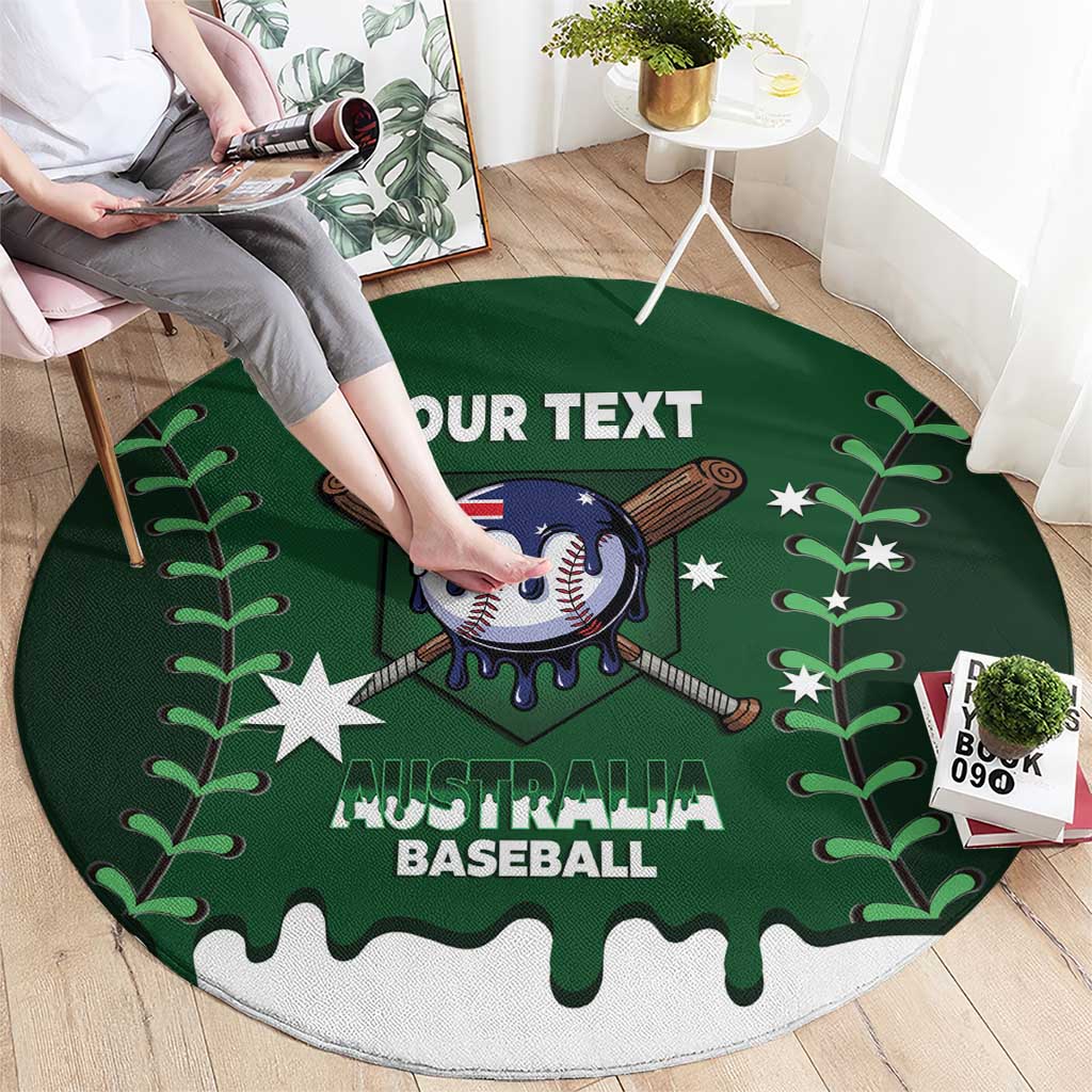 Australia 2026 Baseball Custom Round Carpet Go Aussie Drip Style
