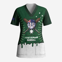 Australia 2026 Baseball Custom Scrub Top Go Aussie Drip Style