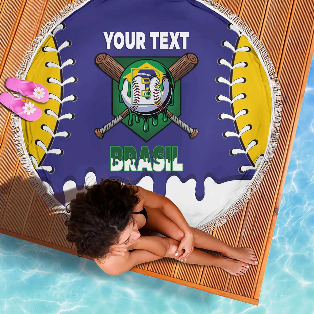 Brazil 2026 Baseball Custom Beach Blanket Go Champions Drip Style