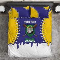 Brazil 2026 Baseball Custom Bedding Set Go Champions Drip Style