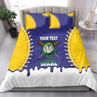 Brazil 2026 Baseball Custom Bedding Set Go Champions Drip Style