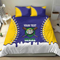 Brazil 2026 Baseball Custom Bedding Set Go Champions Drip Style