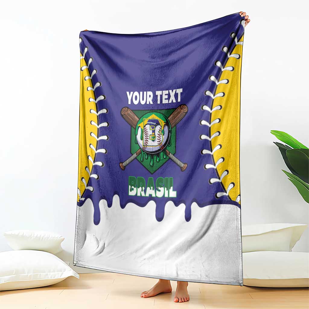 Brazil 2026 Baseball Custom Blanket Go Champions Drip Style
