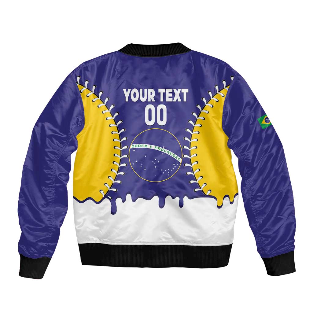 Brazil 2026 Baseball Custom Bomber Jacket Go Champions Drip Style
