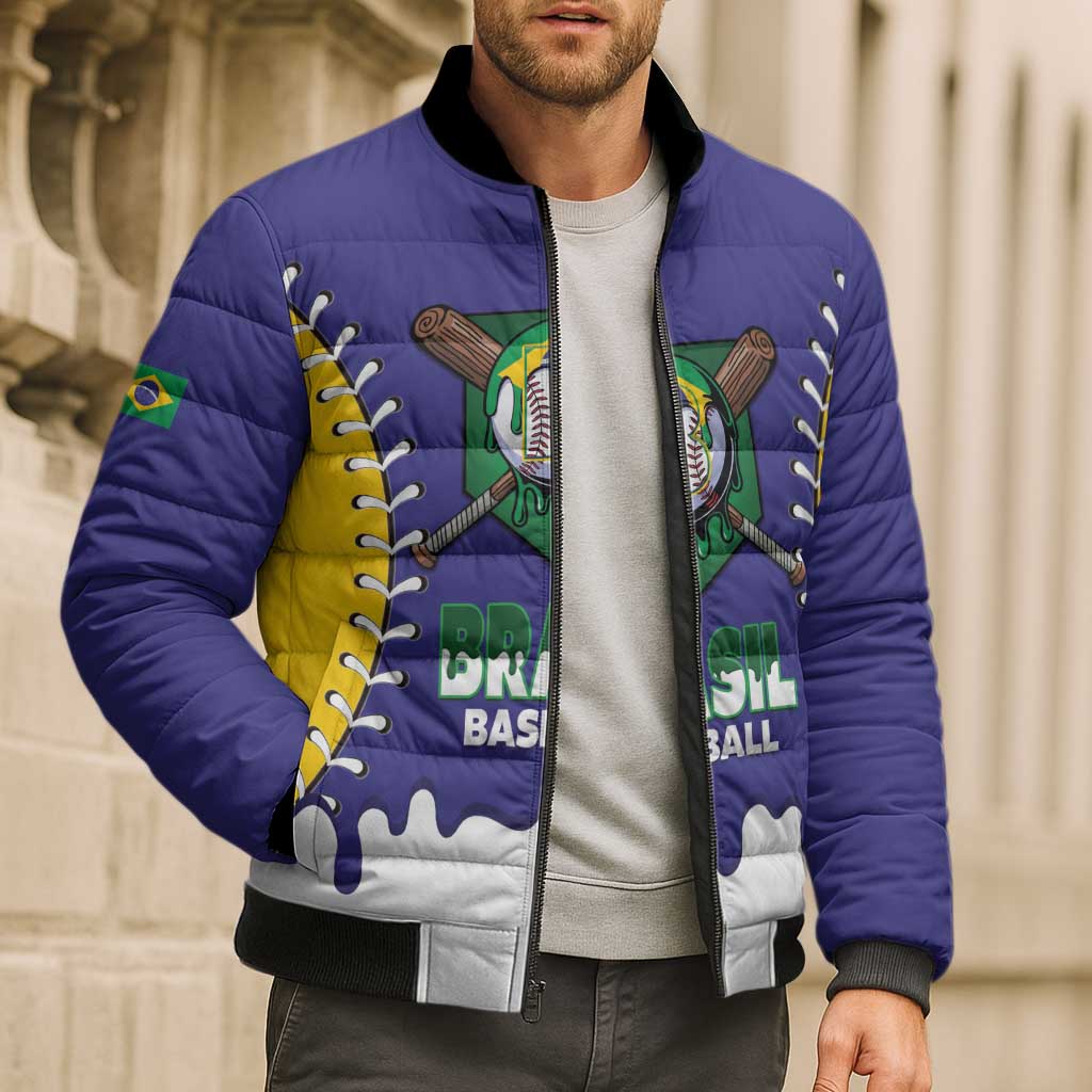 Brazil 2026 Baseball Custom Bomber Puffer Jacket Go Champions Drip Style