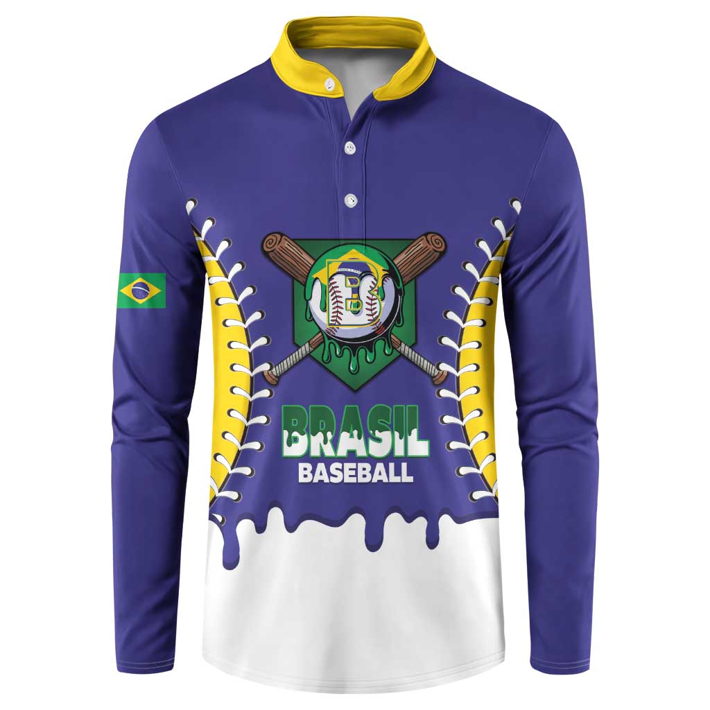 Brazil 2026 Baseball Custom Button Sweatshirt Go Champions Drip Style