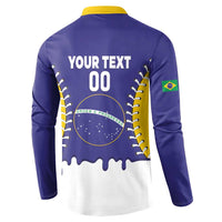 Brazil 2026 Baseball Custom Button Sweatshirt Go Champions Drip Style