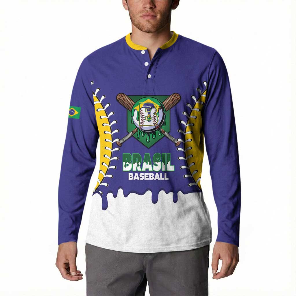Brazil 2026 Baseball Custom Button Sweatshirt Go Champions Drip Style
