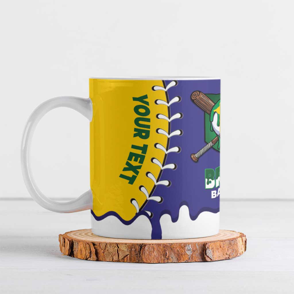 Brazil 2026 Baseball Custom Ceramic Mug Go Champions Drip Style