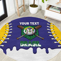 Brazil 2026 Baseball Custom Round Carpet Go Champions Drip Style