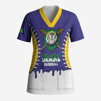 Brazil 2026 Baseball Custom Scrub Top Go Champions Drip Style