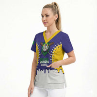 Brazil 2026 Baseball Custom Scrub Top Go Champions Drip Style