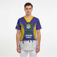 Brazil 2026 Baseball Custom Scrub Top Go Champions Drip Style