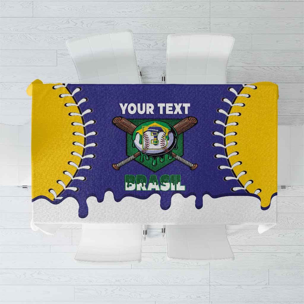Brazil 2026 Baseball Custom Tablecloth Go Champions Drip Style
