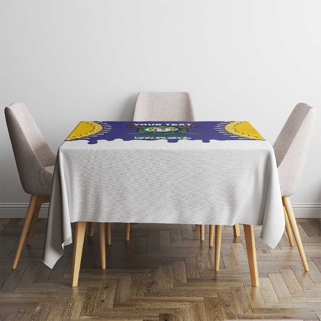 Brazil 2026 Baseball Custom Tablecloth Go Champions Drip Style