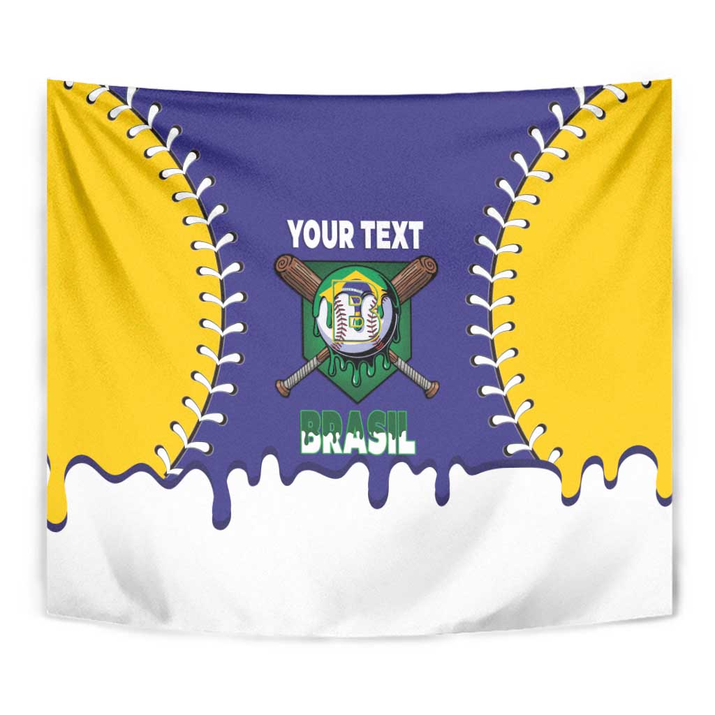 Brazil 2026 Baseball Custom Tapestry Go Champions Drip Style