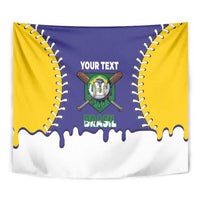 Brazil 2026 Baseball Custom Tapestry Go Champions Drip Style