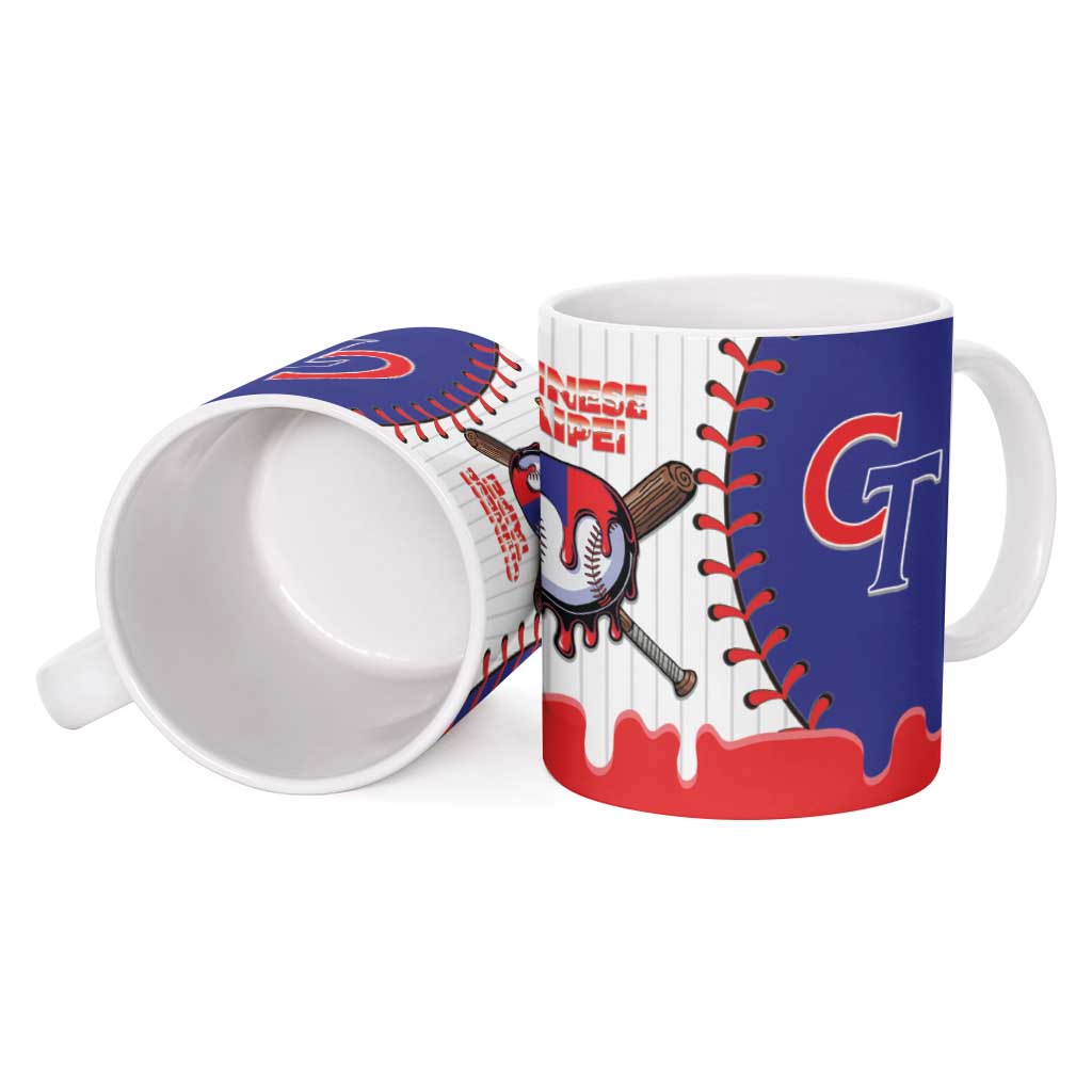 Chinese Taipei 2026 Baseball Custom Ceramic Mug Go Taiwan Drip Style