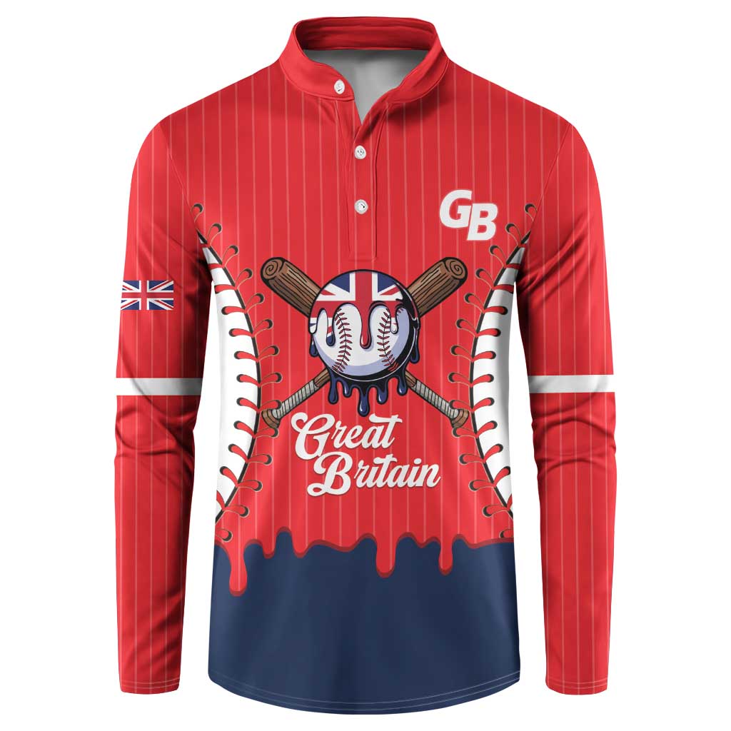 Great Britain 2026 Baseball Custom Button Sweatshirt Go Champions Drip Style
