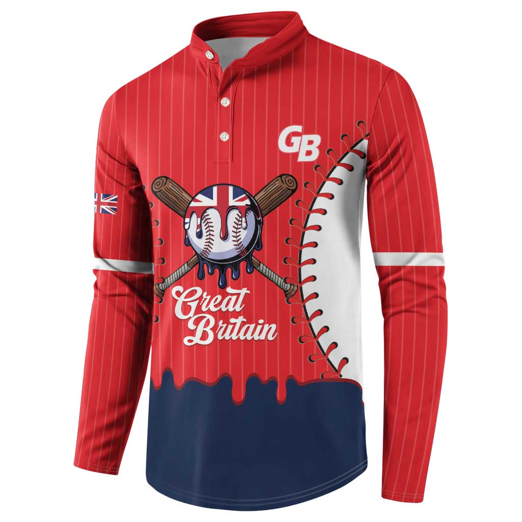 Great Britain 2026 Baseball Custom Button Sweatshirt Go Champions Drip Style
