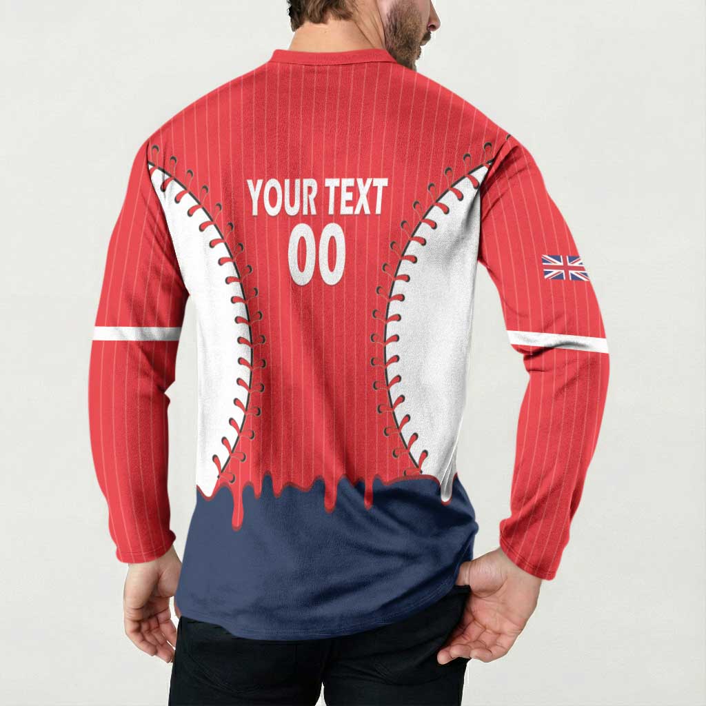 Great Britain 2026 Baseball Custom Button Sweatshirt Go Champions Drip Style