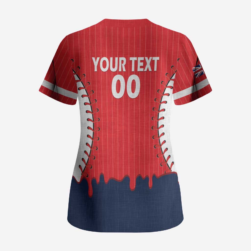 Great Britain 2026 Baseball Custom Scrub Top Go Champions Drip Style