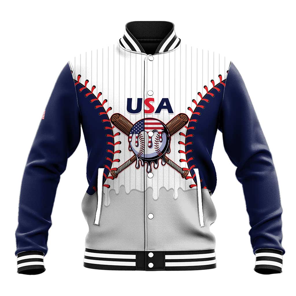 United States 2026 Baseball Custom Baseball Jacket Go USA Drip Style