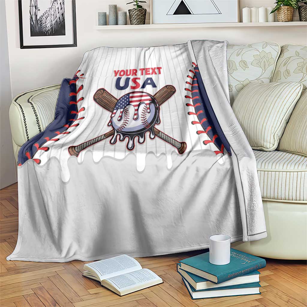 United States 2026 Baseball Custom Blanket Go USA Drip Style