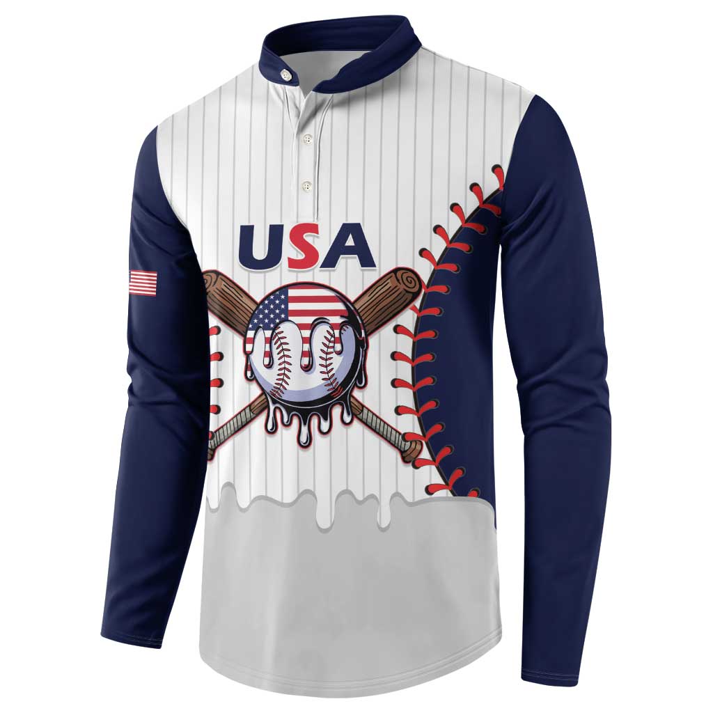 United States 2026 Baseball Custom Button Sweatshirt Go USA Drip Style
