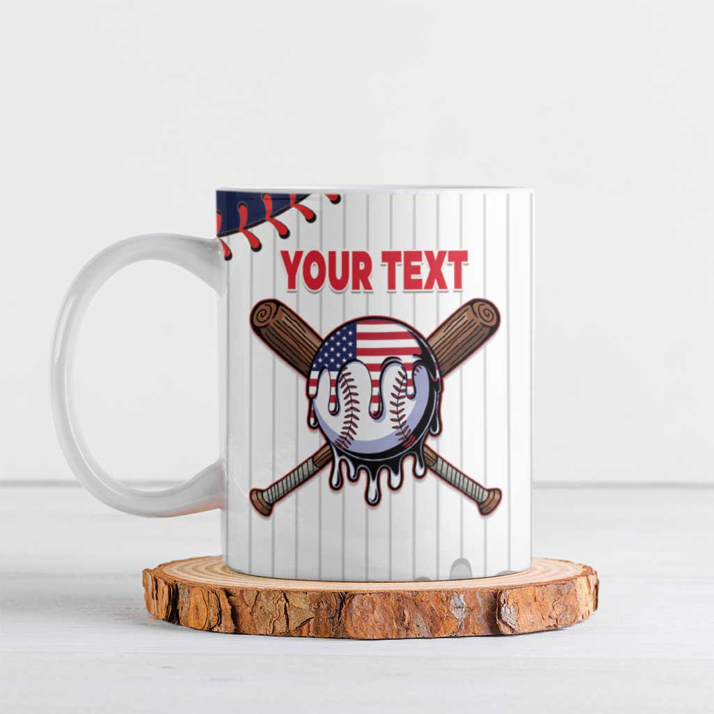 United States 2026 Baseball Custom Ceramic Mug Go USA Drip Style