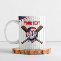 United States 2026 Baseball Custom Ceramic Mug Go USA Drip Style