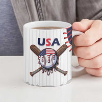 United States 2026 Baseball Custom Ceramic Mug Go USA Drip Style