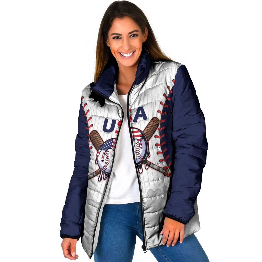 United States 2026 Baseball Custom Padded Jacket Go USA Drip Style