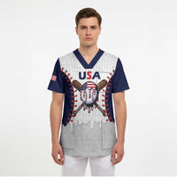 United States 2026 Baseball Custom Scrub Top Go USA Drip Style