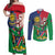 Namibia Independence Day Couples Matching Off Shoulder Maxi Dress and Long Sleeve Button Shirt Coat Of Arms Curve Style - Wonder Print Shop