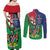 Namibia Independence Day Couples Matching Off Shoulder Maxi Dress and Long Sleeve Button Shirt Coat Of Arms Curve Style - Wonder Print Shop